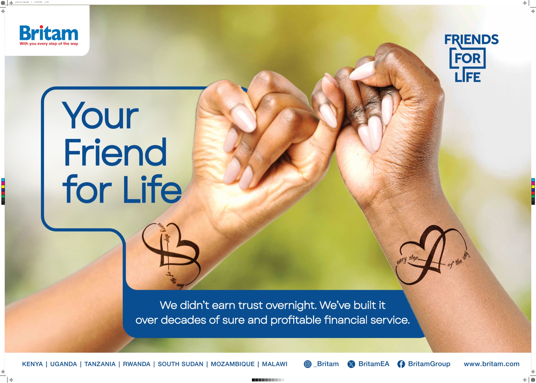Britam Friends for Life print artwork