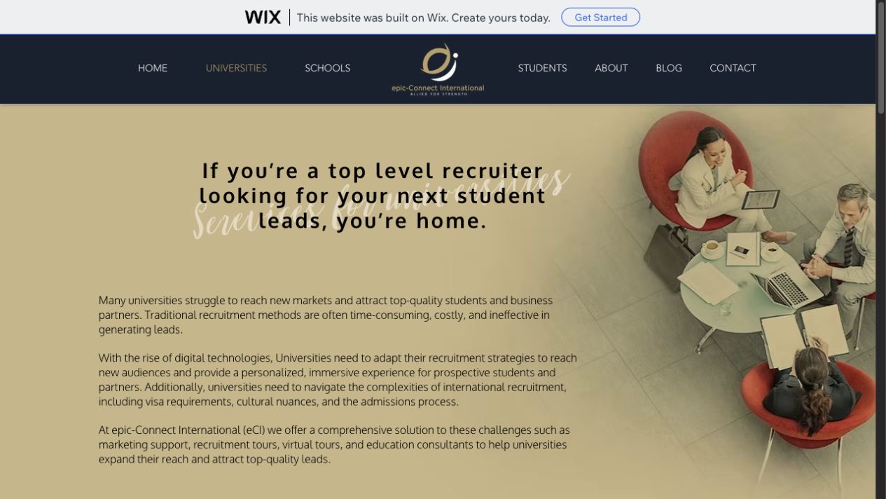 EPIC university recruiter page