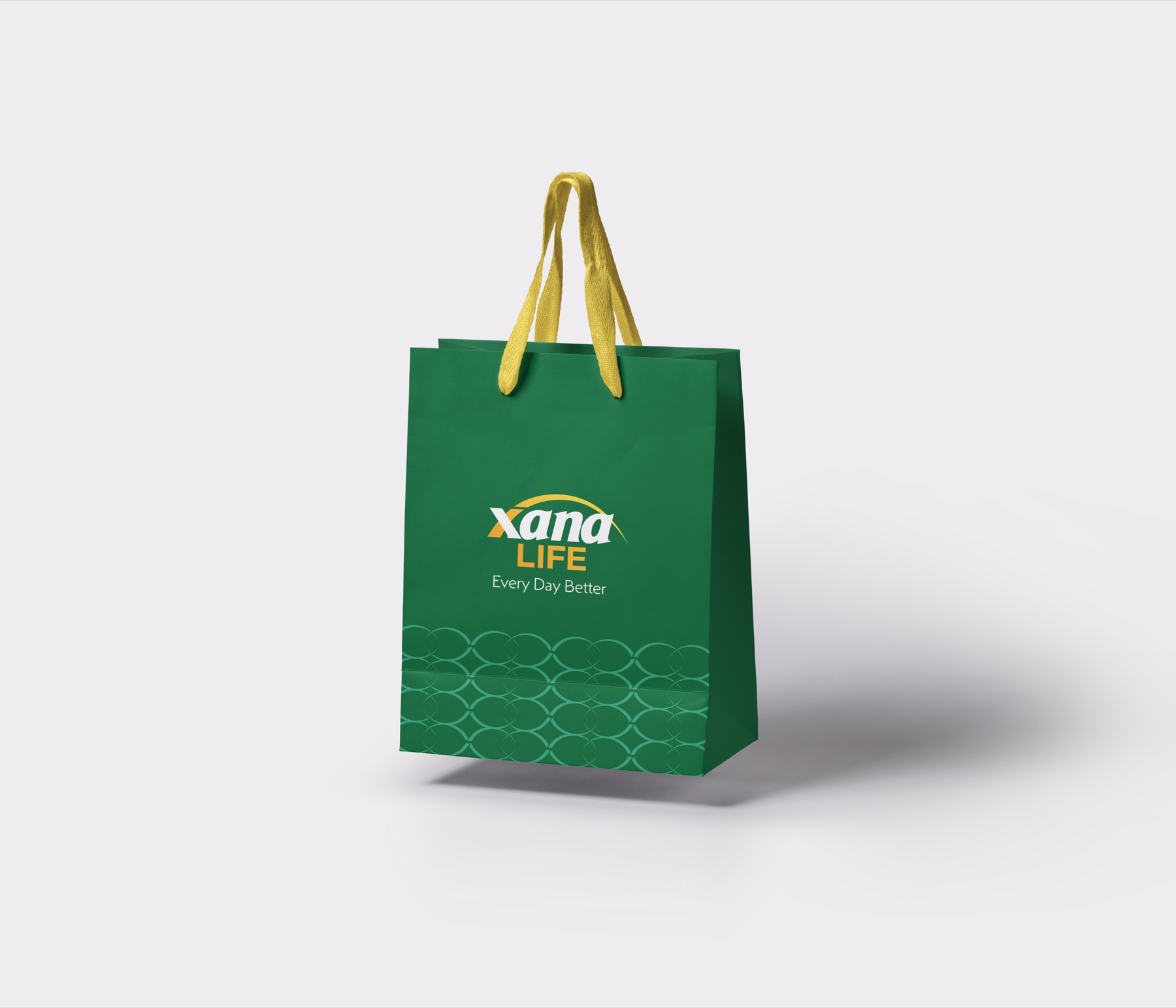 XanaLife shopping bag, brand book mockup